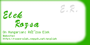 elek rozsa business card